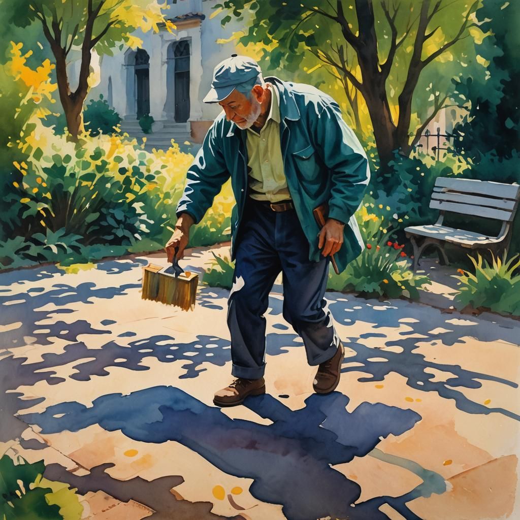 Brightening Shadows as Gouache Impressionist Painting