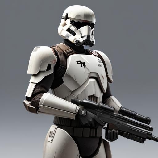 Futuristic Doom Trooper Ready for Battle