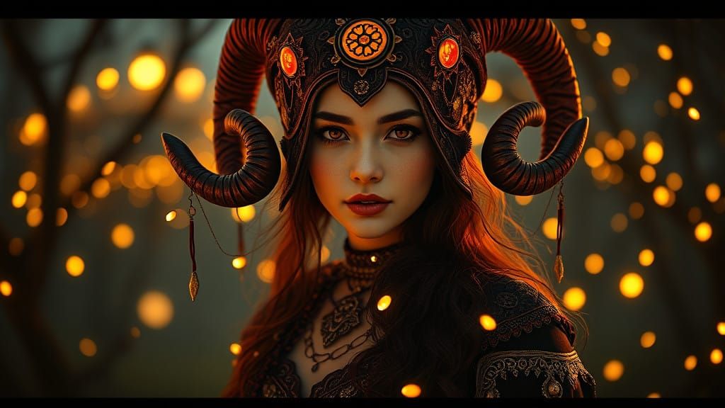 Mystical Aries Goddess in Tajikistan Paradise