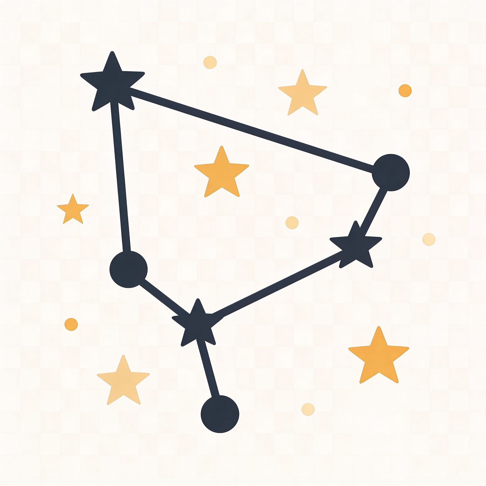 Minimalist Star Constellation Vector Art