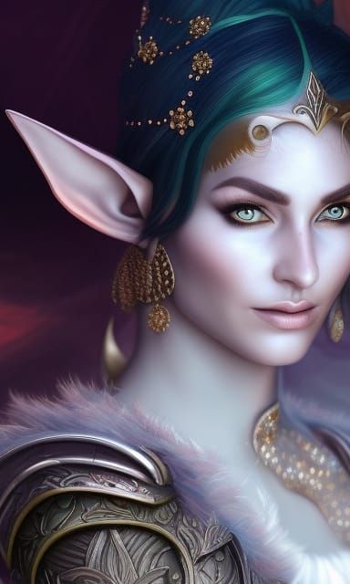 Elf Warlock in Dark Fantasy Style