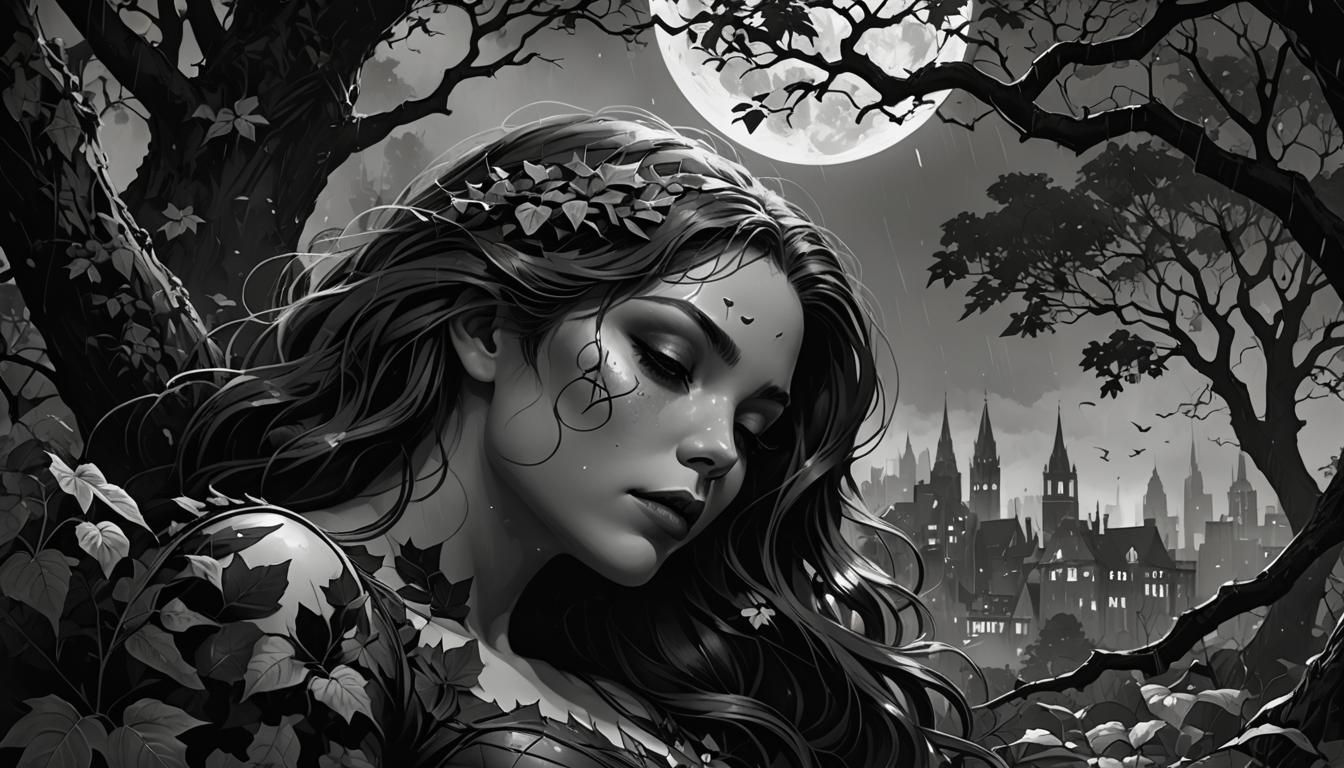 Poison Ivy Sleeps in Noir Gotham