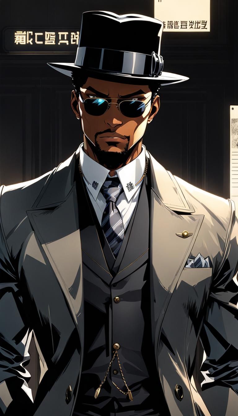 Anime Victorian Detective in Video Game Style