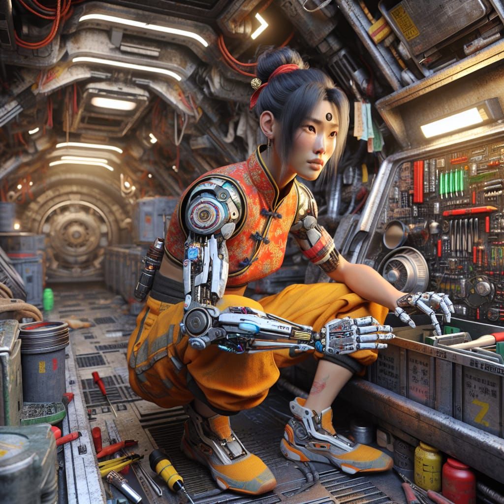 Cyborg astromechanic