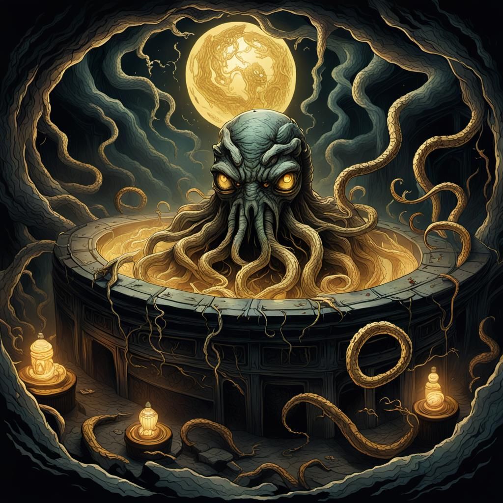 Eldritch Horror: Lovecraftian Monsters in Kintsugi Chamber