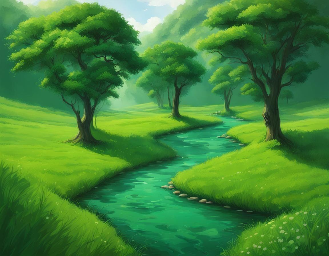 Lush Green Planet with Emerald Forests