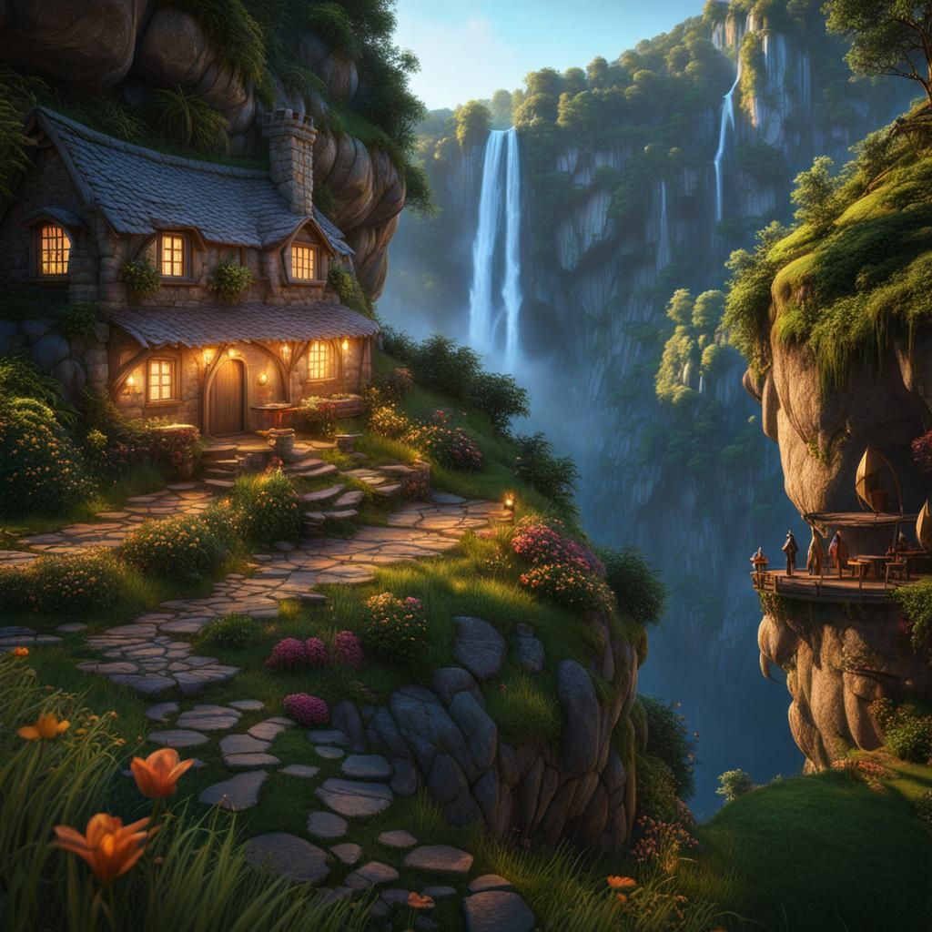 Magical Valley View: Cottage Overlooking Waterfall