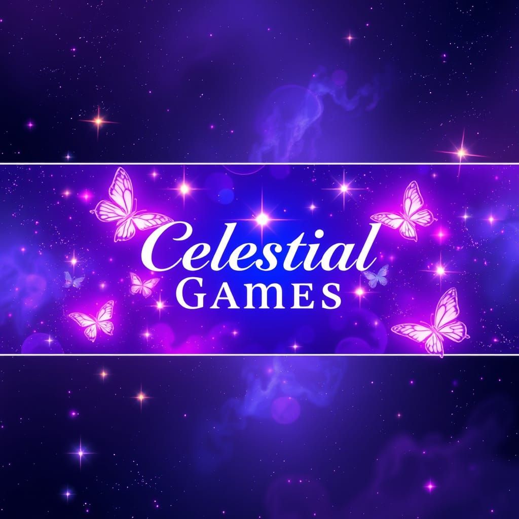 Celestial Games: Cosmic Anime Banner in 3D