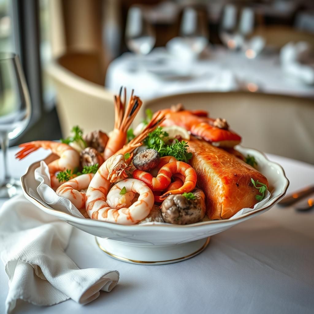Exquisite Seafood Platter in Haute Cuisine Style