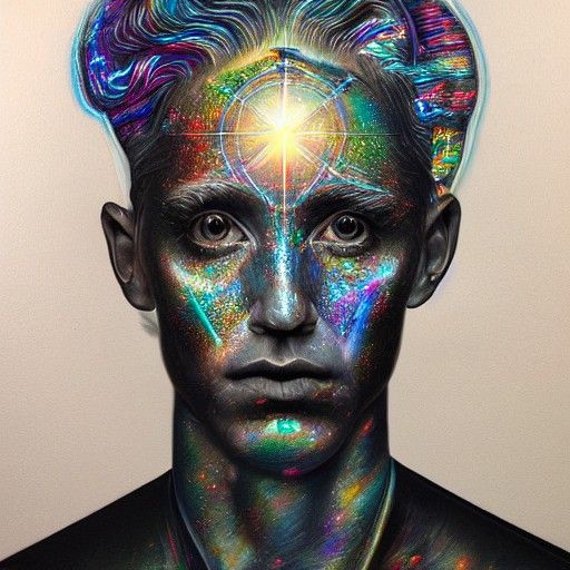 Hyperrealistic Black Wings in Cosmic Astral Style