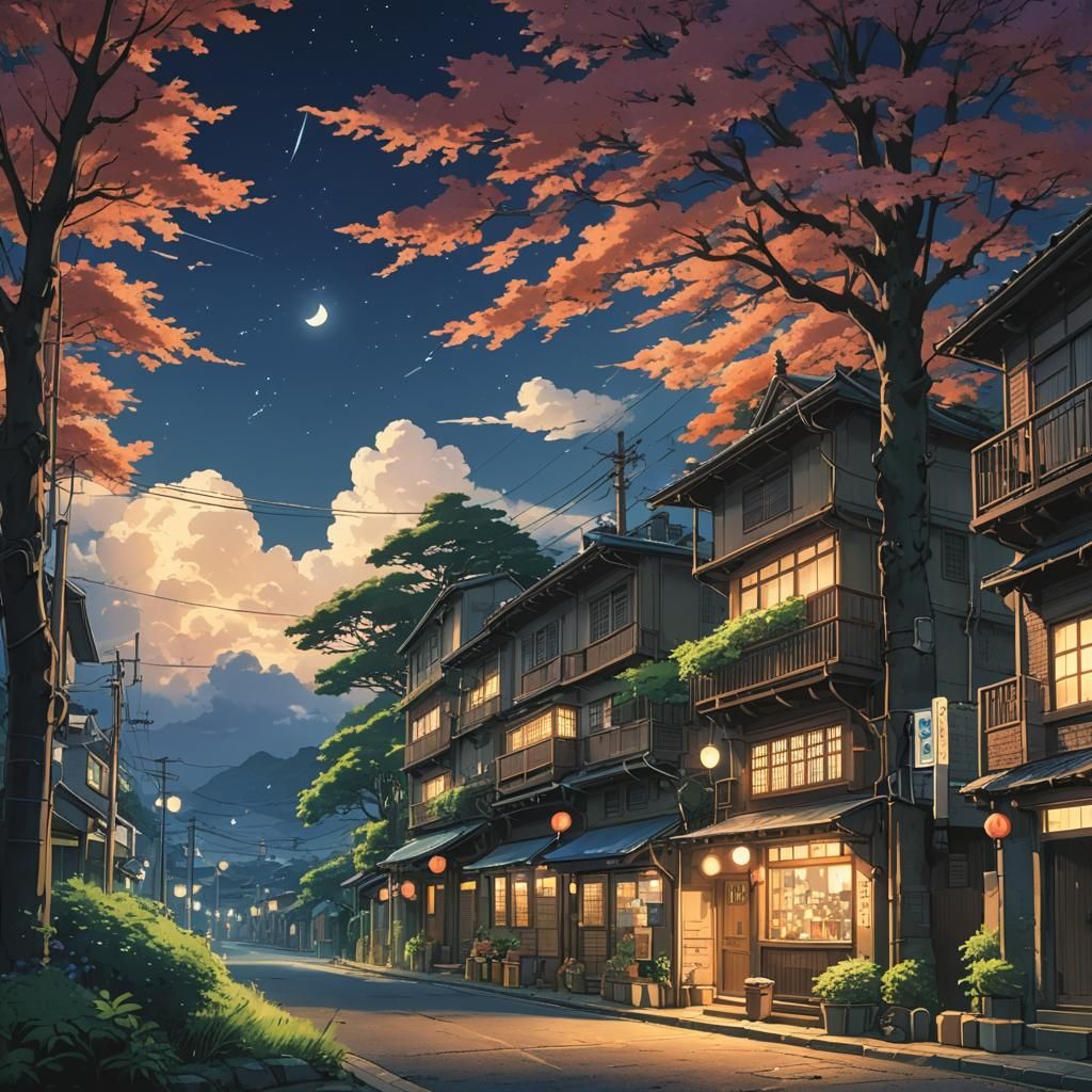 Anime Key Visual: Nostalgia in the Night