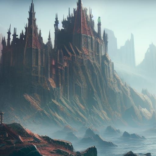 Fantastical Anarchy: Detailed Matte Painting in Deep Color