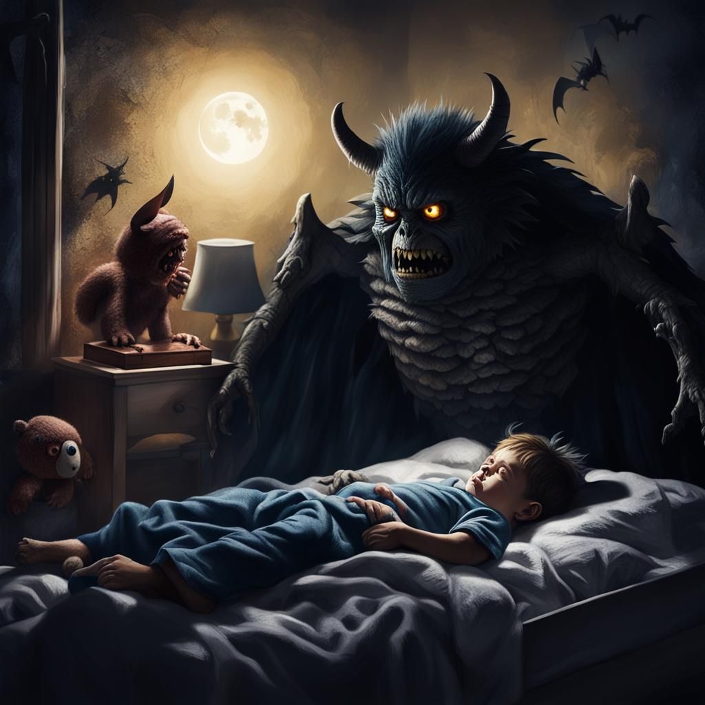 Monster in Bedroom: A Dark Fantasy Nightmare