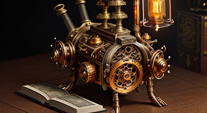 Steampunk Bengal Tiger Glass Sculpture