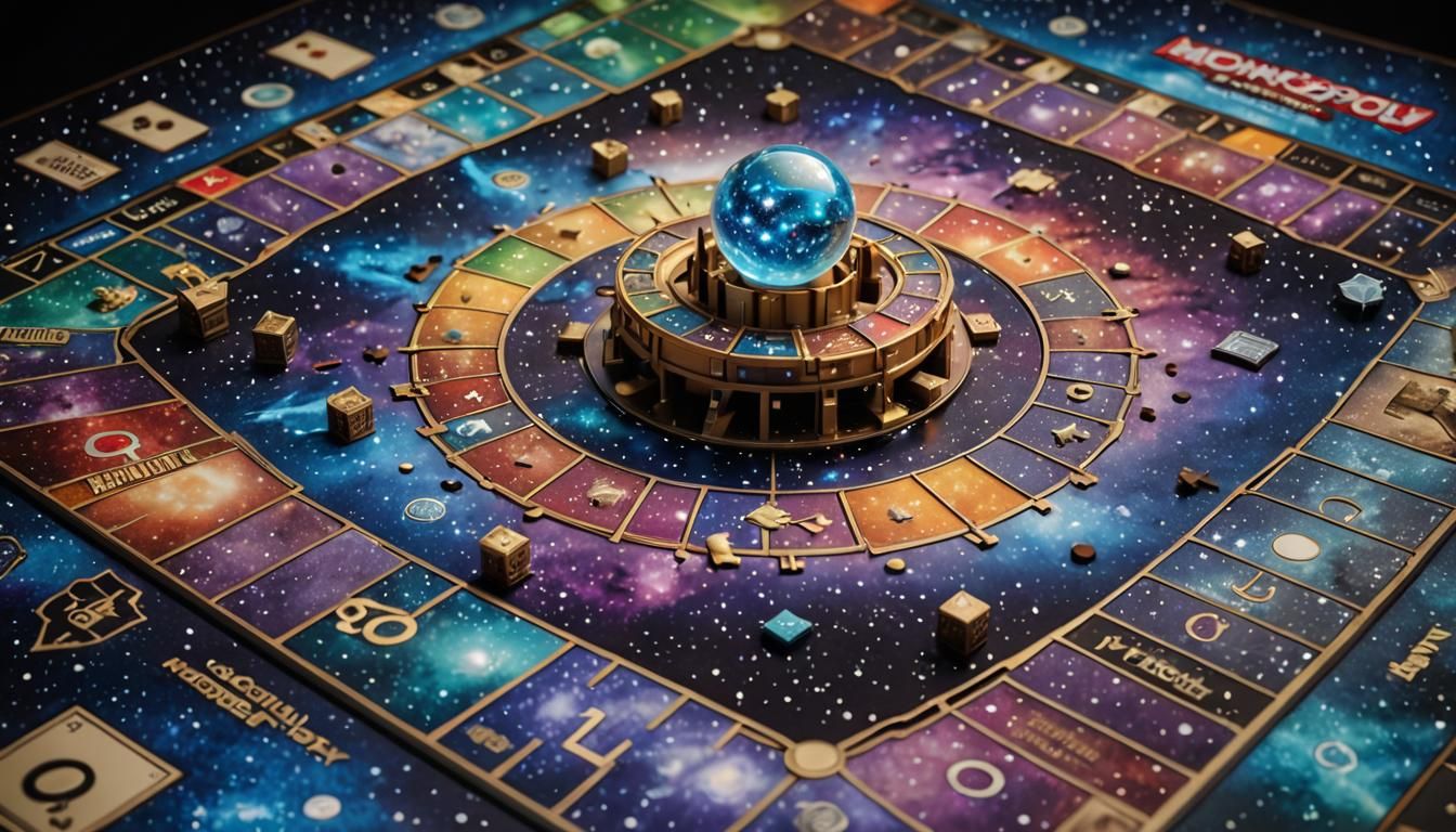 Galaxy as a 3D Monopoly Game Board