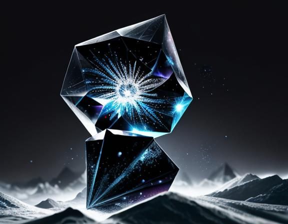 magnetical ice crystal spiral stream, star system, aquamarin black violet, abstract