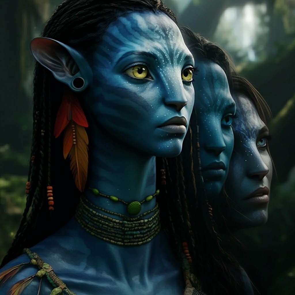 Neytiri from Avatar transforming into a human. (((Transforma...