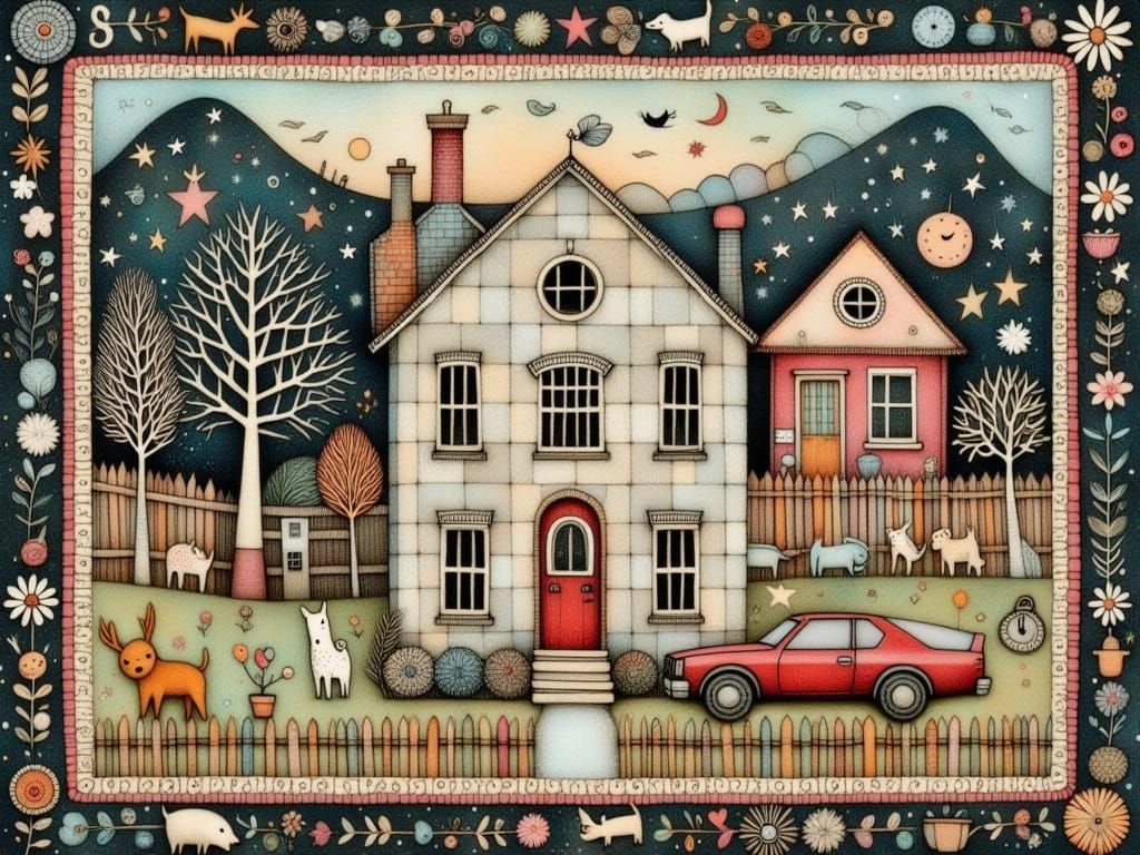 Intricately Detailed Cozy Home in Whimsical Style