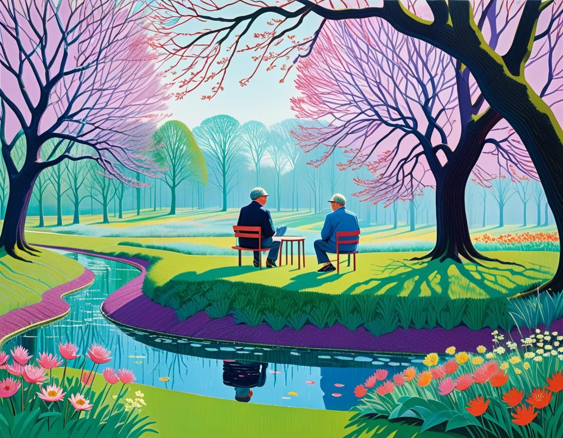Springtime (David Hockney style)