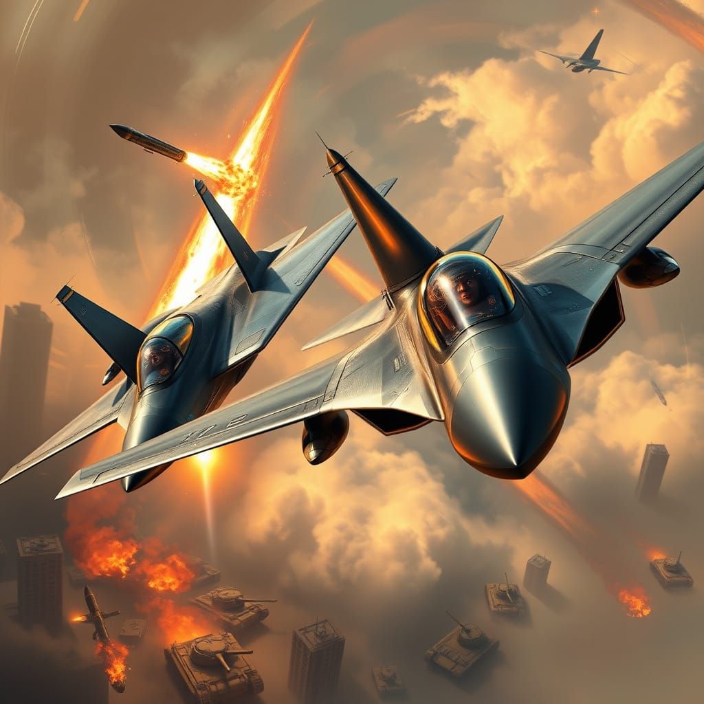 High-Tech Fighter Jets Engage in Heart-Stopping Aerial Duel