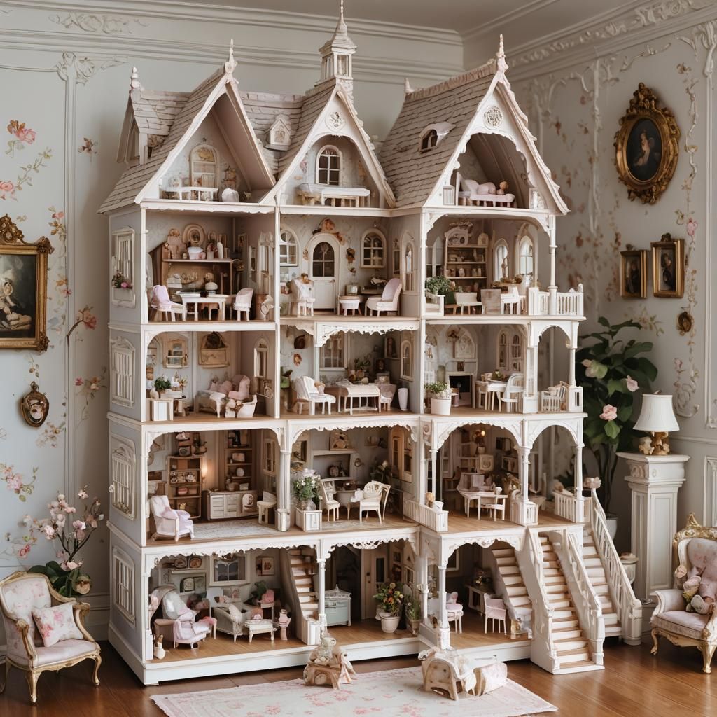 Exquisite Kawaii Dollhouse Design with Blissful Mood
