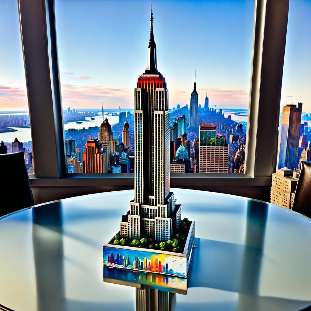 The Towering Marvel: A Miniature Empire State Building Capti...