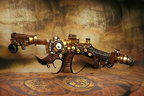 Detailed Steampunk Gun