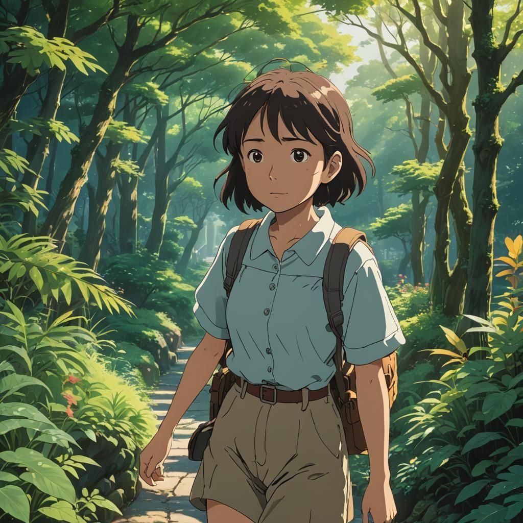 Dutch Girl in Studio Ghibli Anime Style