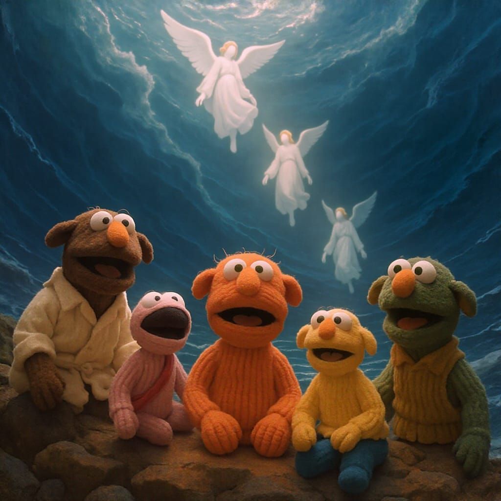 Angels and Sock Puppets Descend into the Ocean