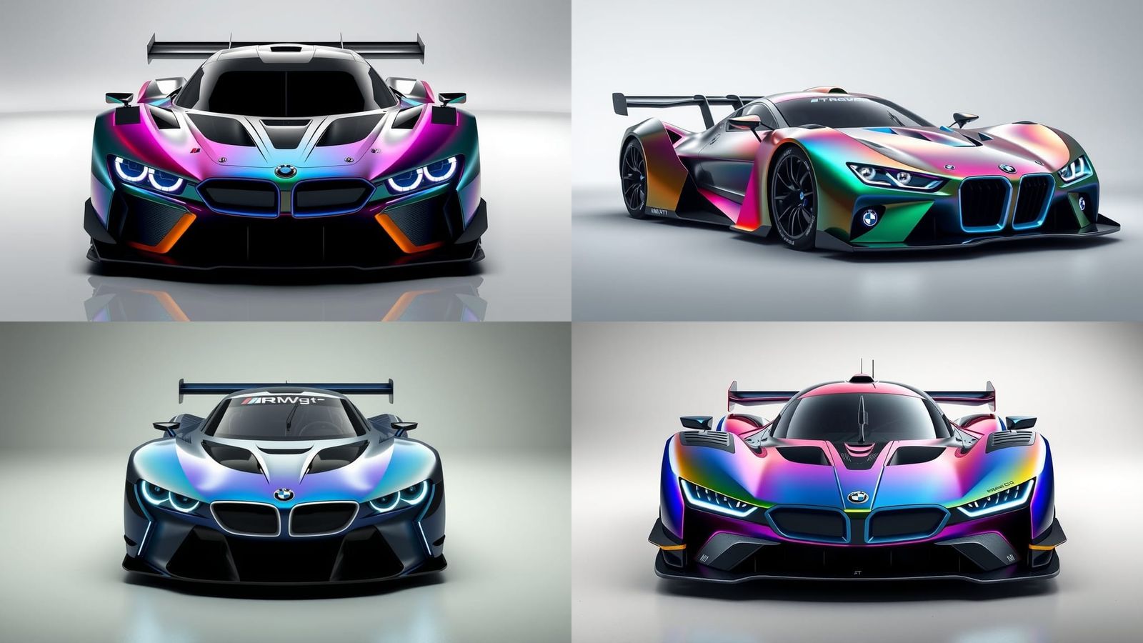 Futuristic BMW M GTP Race Car in Studio Lighting