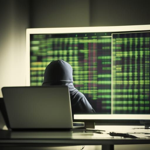 Hyperrealistic Hacker in Cinematic Composition