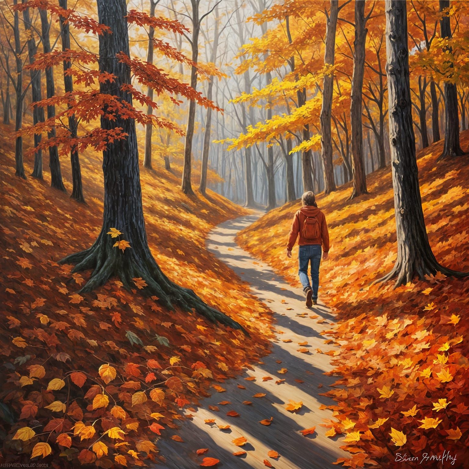 AI Image of Brisk Autumn Days