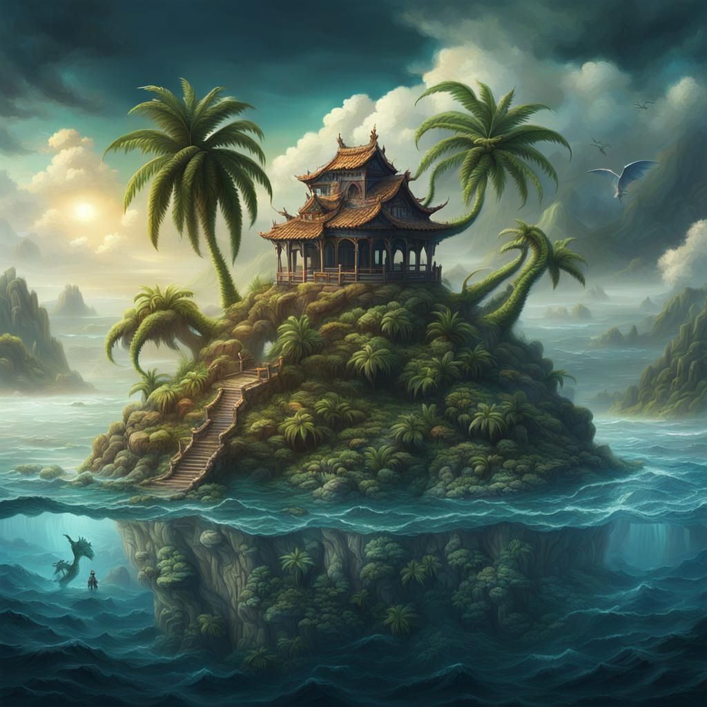 Dragon Island: Epic Digital Matte Painting