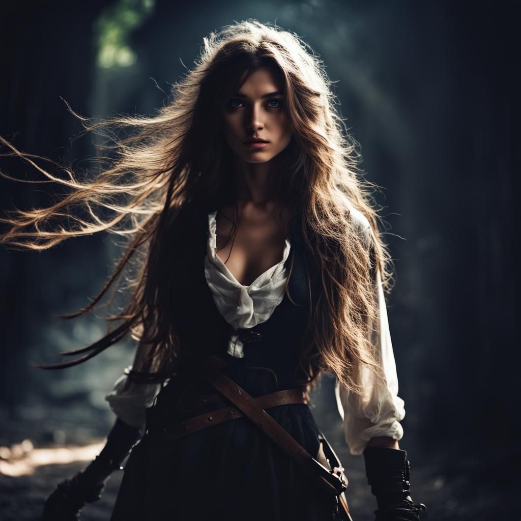 Enchanting Thief Girl Ready for Battle