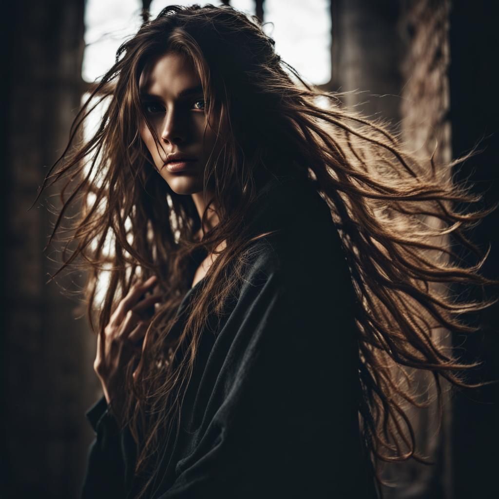 Enchanting Mysterious Thief Girl Ready for Battle