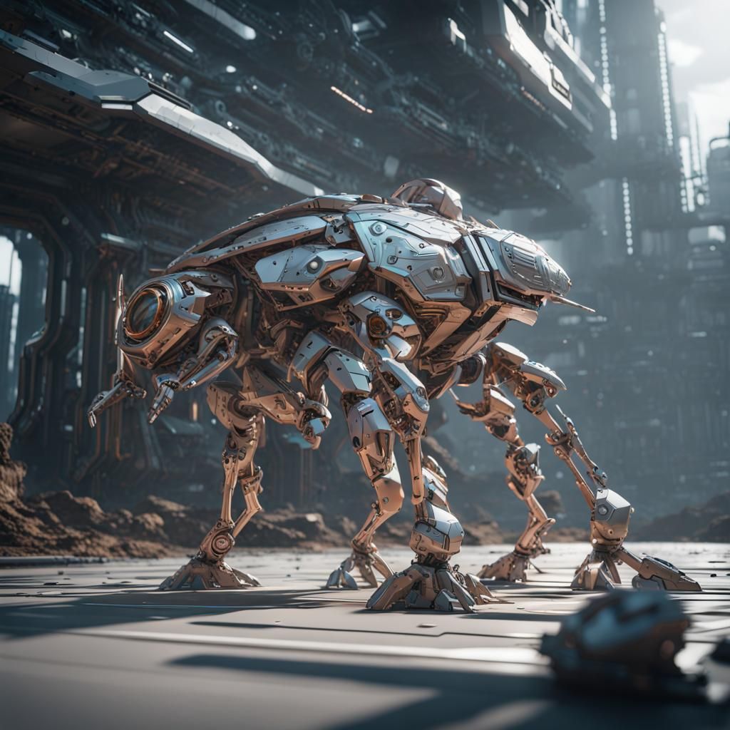 Futuristic Sci-Fi Animal with Intricate Mech Details