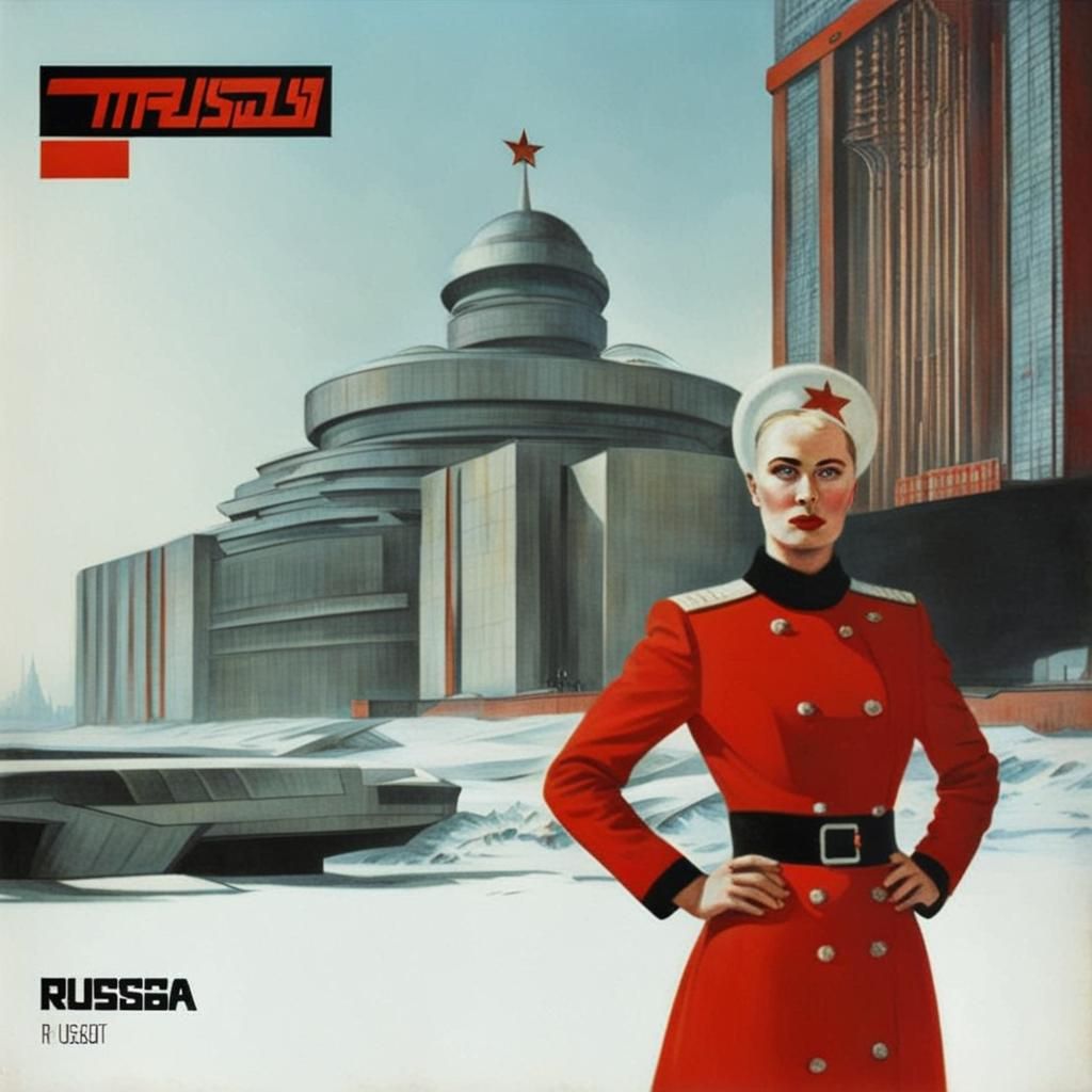 Futuristic Soviet Russia Album Cover Art