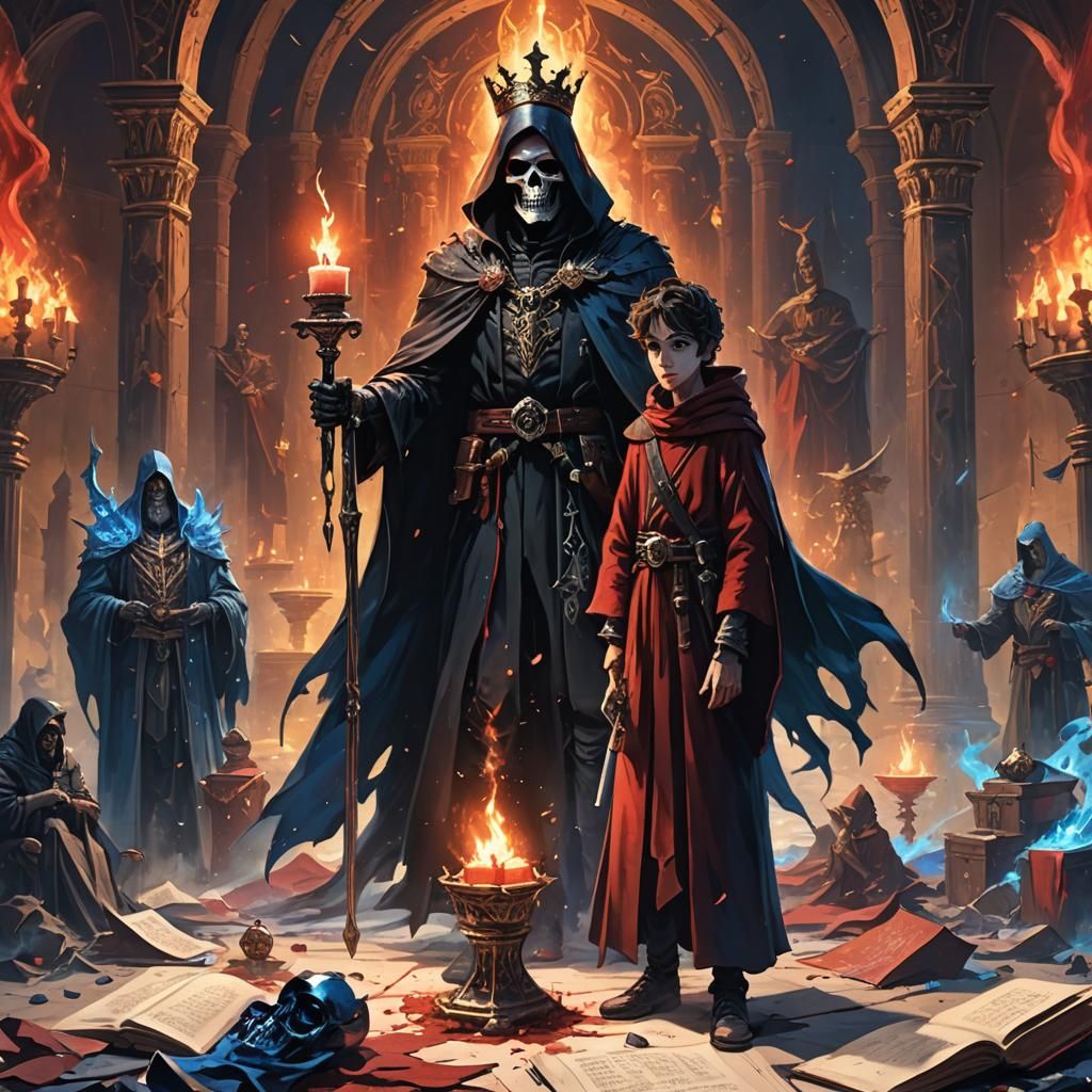 Boy King, Grim Reaper and Father Time