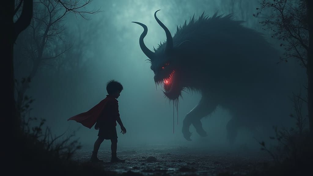 Cinematic Horror: Boy vs Demon in Haunted Village