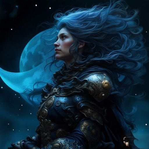 Fantasy Nebula Scene in Dark Fantasycore Style