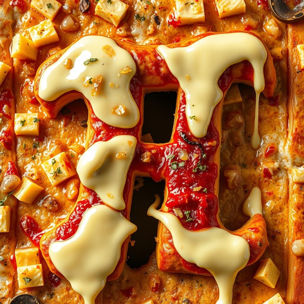 Pizza Pi Symbol Sculpture, Digital Art