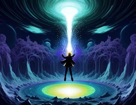 Mind's Abyss: Double Exposure Starry Galaxy Art