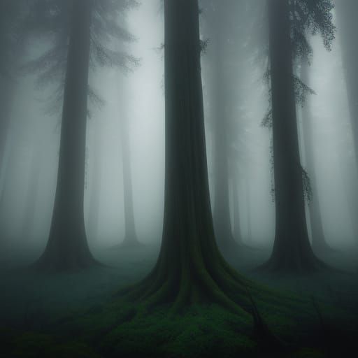 Ethereal Forest Mist at Dawn