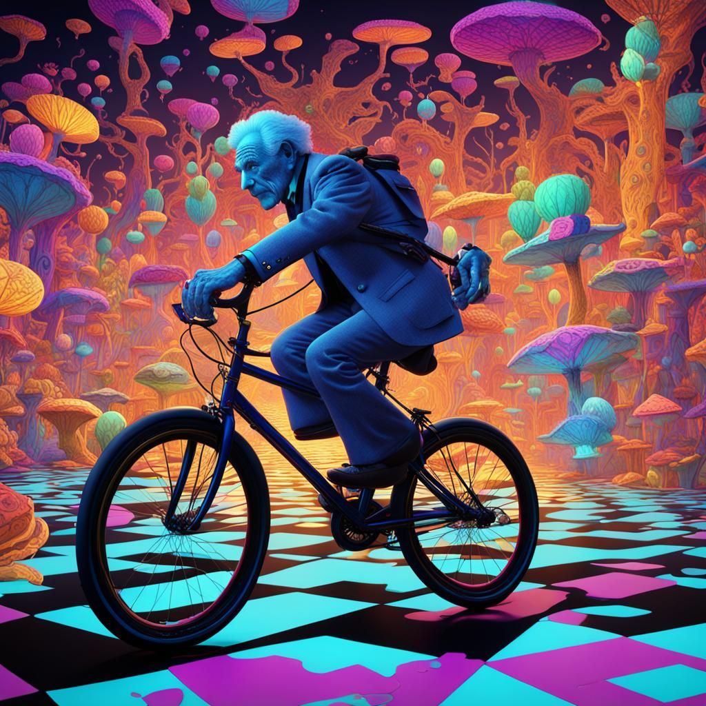 Hoffman's Acid Bicycle Trip: Geometric Digital Art