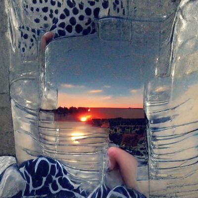Sunset Serenity: Hydration and Reflection