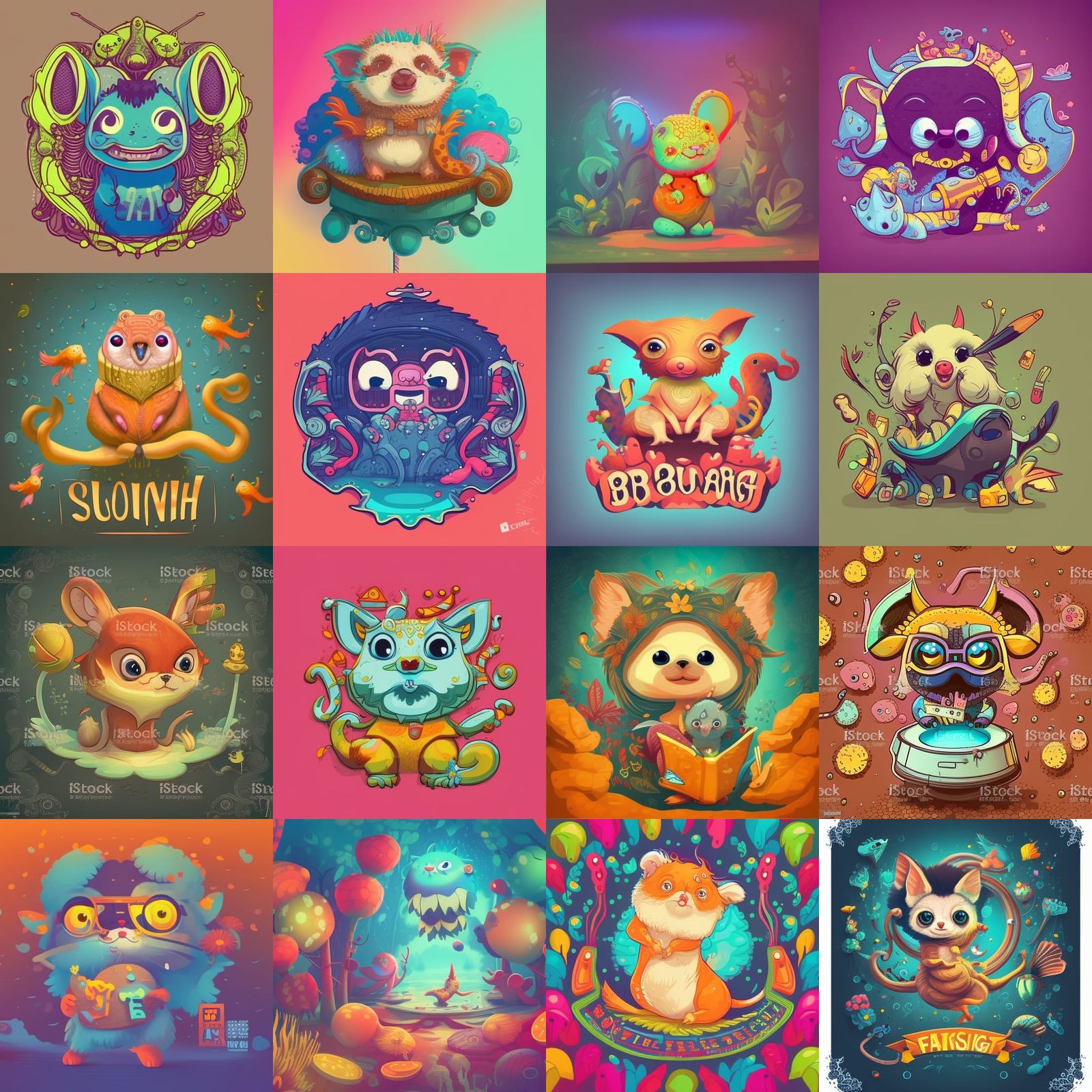 Cute Animal T-Shirt Design in 3D Vector Art