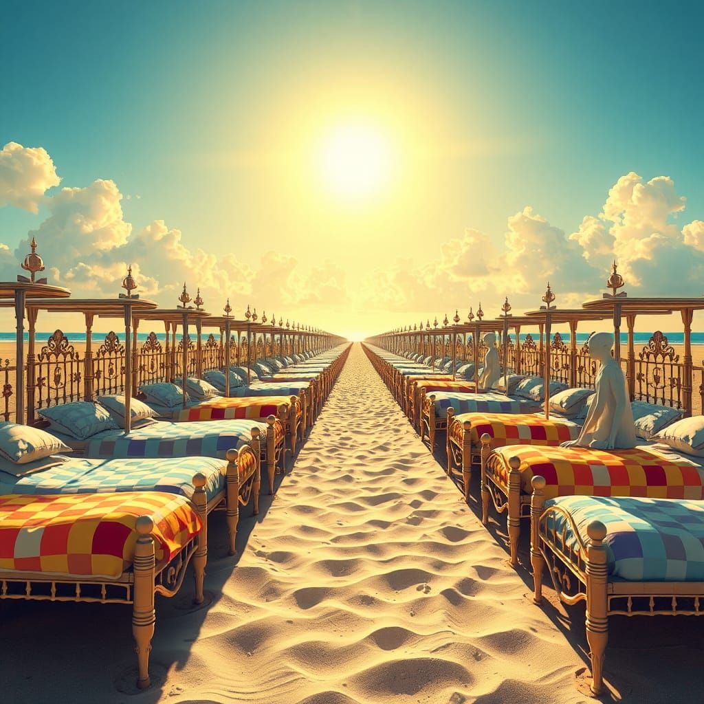 Beds on the beach