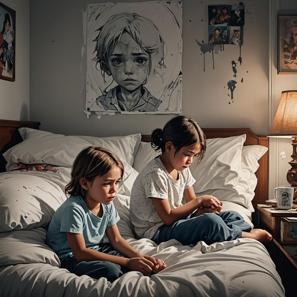 Brother Comforts Sister During Parents' Argument