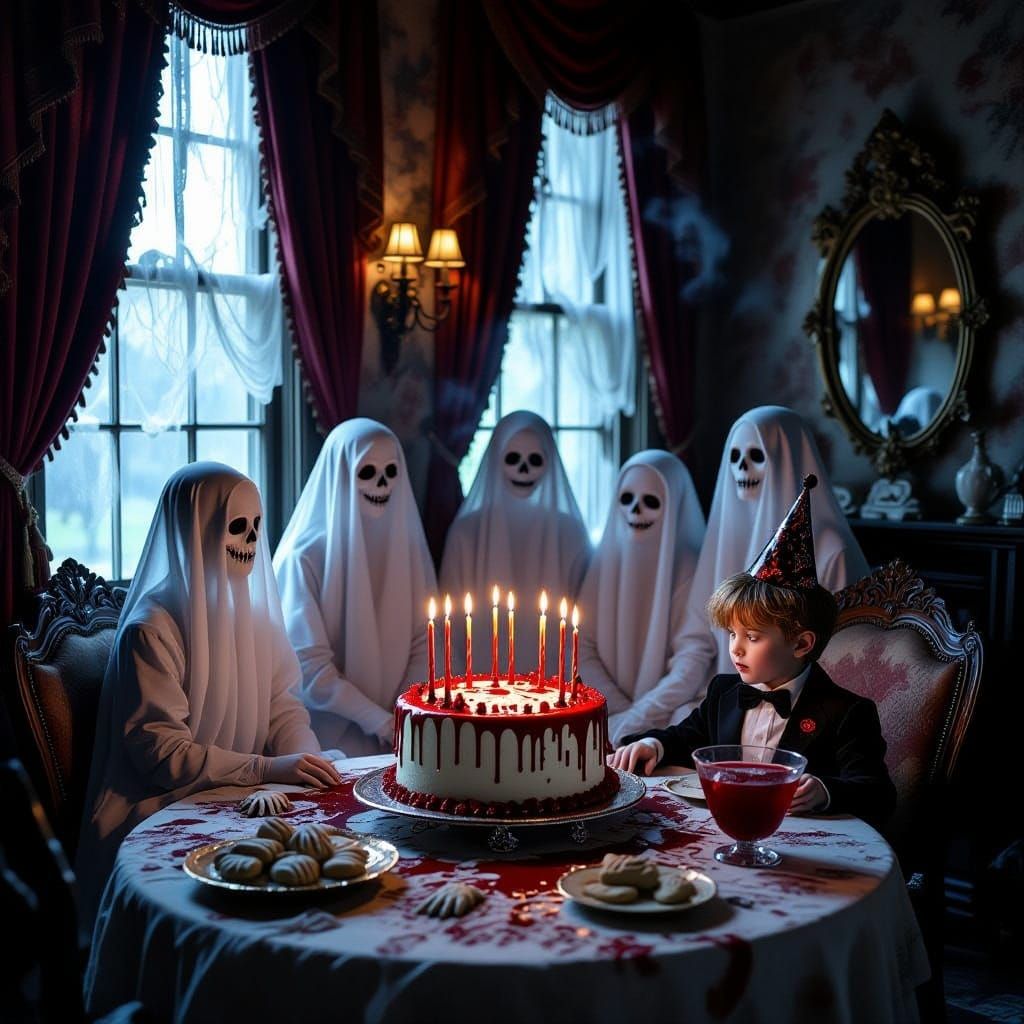 Gothic Birthday Party in Haunted Victorian Parlor