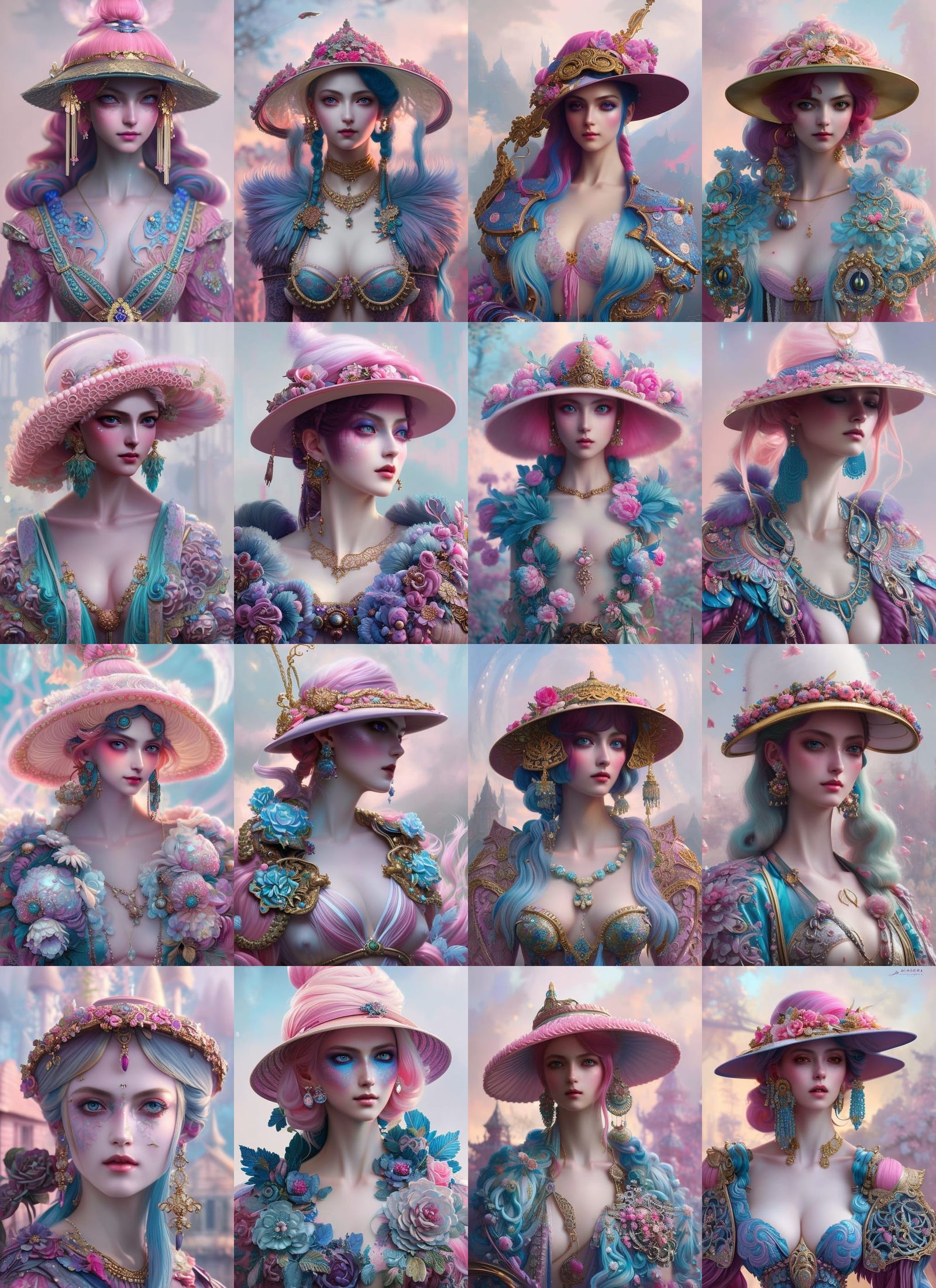 Insanely detailed photograph of An elaborate beautiful cottage core anime woman amazing glistening skin face bright pink...